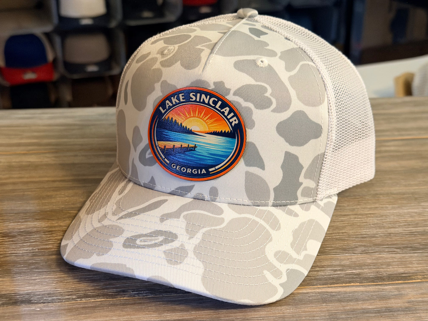 Lake Day Sunset Patch on Richardson 112 SnapBack Cap