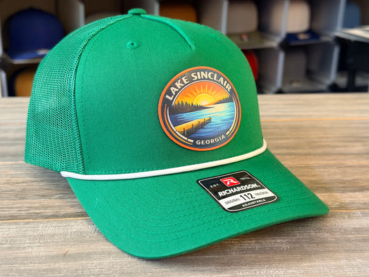 Lake Day Sunset Patch on Richardson 112 SnapBack Cap