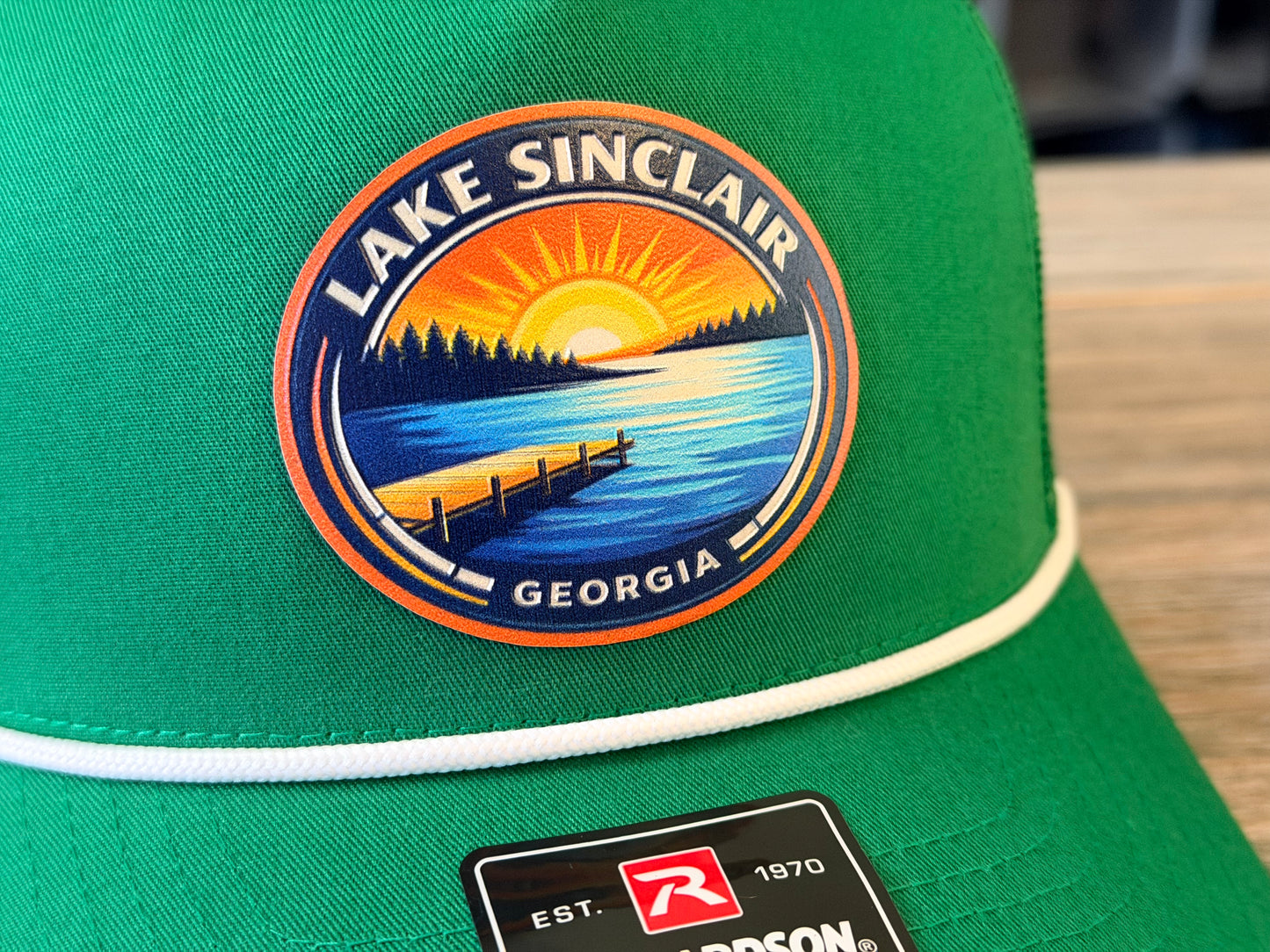 Lake Day Sunset Patch on Richardson 112 SnapBack Cap