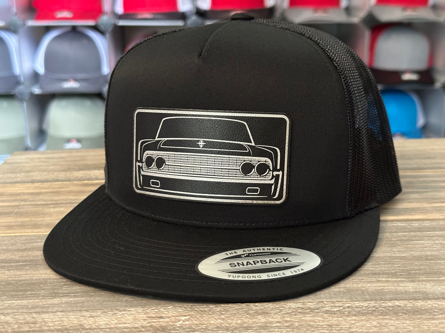 Lincoln Continental Front End Patch on YP Classic Flatbill SnapBack Cap - Various Years Available
