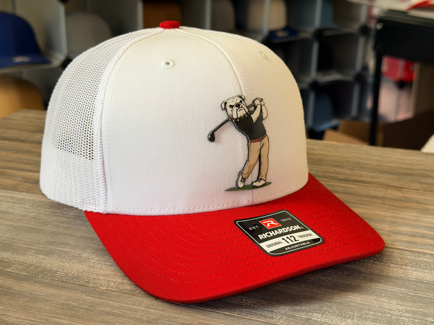 Bulldog Golfer on Richardson 112 SnapBack Cap