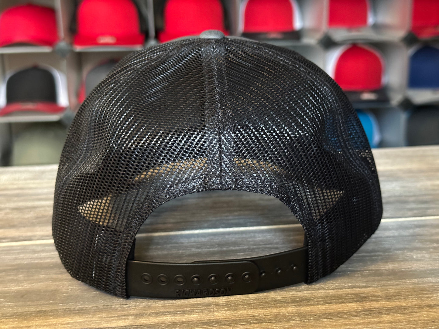 MAGA Wood Grain Patch on Richardson 112 SnapBack Cap