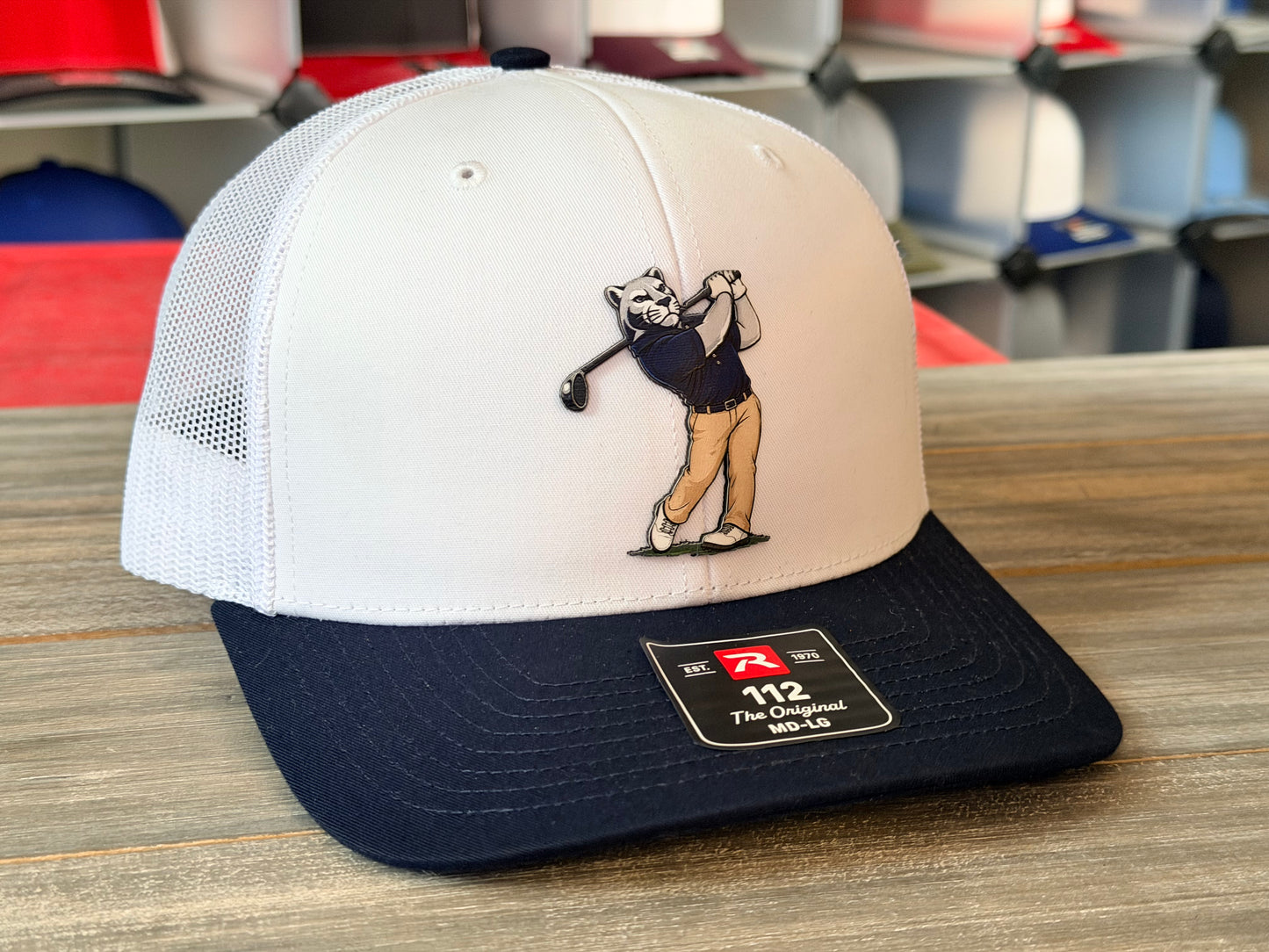 Nittany Lion Golfer on Richardson 112 SnapBack Cap
